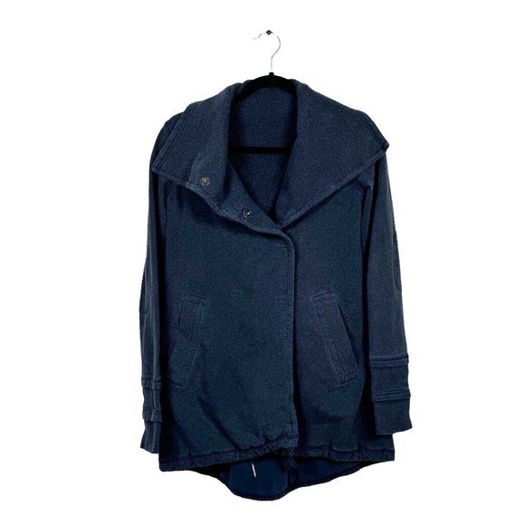 Lululemon Women's Size 4 Heathered Blue Gratitude Wrap Sweatshirt Jacket‎ - Picture 1 of 7